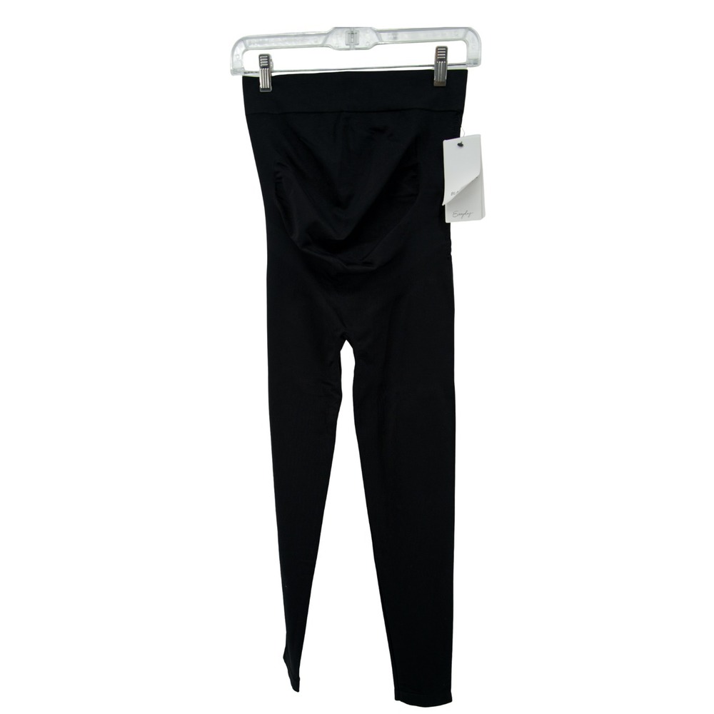 Blanqi Maternity Leggings Womens M Black Belly Support Seamless Pregnancy‎